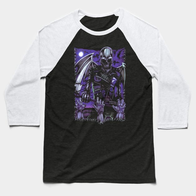 "DEATHBATREAPER" Baseball T-Shirt by joeyjamesartworx